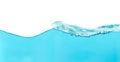 Water splash with bubbles air blue water wave fefreshing abstract background Royalty Free Stock Photo