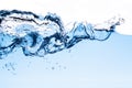 Water splash with bubbles of air Royalty Free Stock Photo