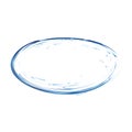 Water splash circle with drops from top view isolated on white. 3d illustration vector created with gradient mesh. blue