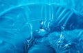 Water splash close-up. Drop of water. Blue water drop. Falling water Royalty Free Stock Photo