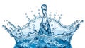 Water Splash Crown Formation With Bubbles liquid drop isolated on a transparent background Royalty Free Stock Photo