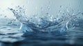 Water splash crown forming a clean refreshing liquid surface Royalty Free Stock Photo
