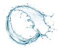 Water splash forming a circle isolated Royalty Free Stock Photo