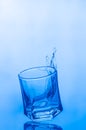 Water splash in a glass Royalty Free Stock Photo