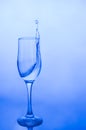 Water splash in a glass Royalty Free Stock Photo