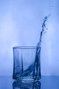 Water splash in a glass Royalty Free Stock Photo