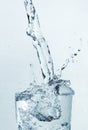 Water splash glass Royalty Free Stock Photo