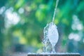 Water splash in glass Select focus blurred background Royalty Free Stock Photo