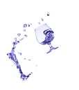 Water splash in glasses Royalty Free Stock Photo