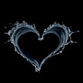 Water splash in heart shape Royalty Free Stock Photo