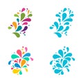 water splash icon vector illustration