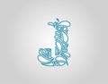 Water Splash, Initial J Letter Logo Icon, water droplets and splash doodle alphabet icon