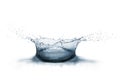 Blue Water splash isolated on white background. Royalty Free Stock Photo