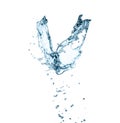 Water splash isolated white background Royalty Free Stock Photo