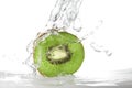 Water splash in kiwi fruit