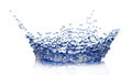 Water splash like crown isolated - 3d rendering Royalty Free Stock Photo