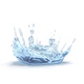 Water splash like crown shape on white. 3D illustration Royalty Free Stock Photo