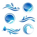 Water Splash Logo Set