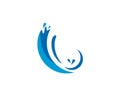 Water splash logo vector Royalty Free Stock Photo