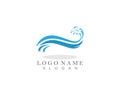 Water splash ocean company logo vector Royalty Free Stock Photo
