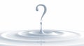 Water Splash with Question Mark on white Royalty Free Stock Photo