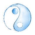 Water splash in shape of Yin Yang sign Royalty Free Stock Photo