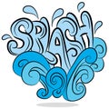 Water Splash Sound Effect Text Royalty Free Stock Photo