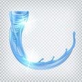 Water Splash And Swirl Purity Blue Liquid Vector