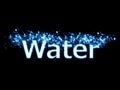 Water splash text Royalty Free Stock Photo