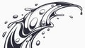 Water Splash Vector Art, vector design Generative AI Royalty Free Stock Photo