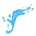 Water splash. Vector cartoon illustration