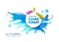 Water splash Vector Songkran Thailand banner background Royalty Free Stock Photo