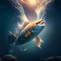 Water Splash: Visualize a dynamic scene where a splash of water occurs