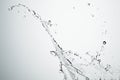 Water splash on white background