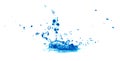 Water splash on white background with ripple and reflection. - Image Royalty Free Stock Photo