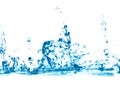 Water splash on white background with ripple and reflection. - Image Royalty Free Stock Photo