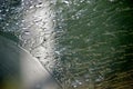 Water splashes on the car window during rain