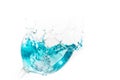 Water splashing into a broken glass Royalty Free Stock Photo