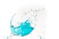 Water splashing into a broken glass Royalty Free Stock Photo