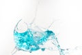 Water splashing into a broken glass Royalty Free Stock Photo