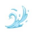 Water splashing drops, abstract water symbol vector Illustration on a white background Royalty Free Stock Photo