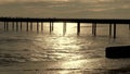 Water splashing and pier