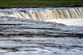 Water splashing through widest rockwaterfall in Europe - Ventas rumba Royalty Free Stock Photo