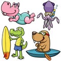 Water sport animal character