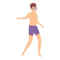 Water sport swimmer icon cartoon vector. Pool swim Royalty Free Stock Photo