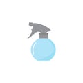 Water spray. Flat icon. The tool for hairdresser. Isolated object on a white background. Vector illustration. Royalty Free Stock Photo