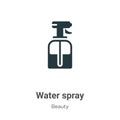 Water spray vector icon on white background. Flat vector water spray icon symbol sign from modern beauty collection for mobile Royalty Free Stock Photo