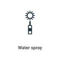 Water spray vector icon on white background. Flat vector water spray icon symbol sign from modern sew collection for mobile Royalty Free Stock Photo