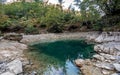 Water Spring Blue eye in Gusinje, Montenegro Royalty Free Stock Photo