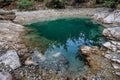 Water Spring Blue eye in Gusinje, Montenegro Royalty Free Stock Photo